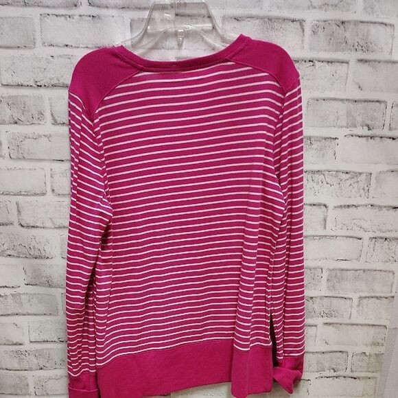 Tommy Hilfiger Pink Striped Women's Top - Picture 3 of 4